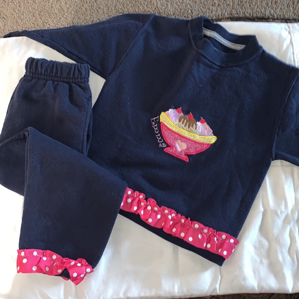 Two piece monogram sweatshirt with pants